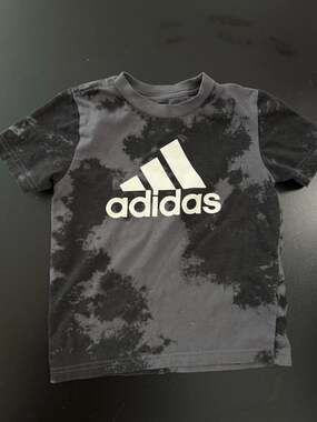 Adidas Boys Tie-Dye Logo Graphic T-Shirt Size 4